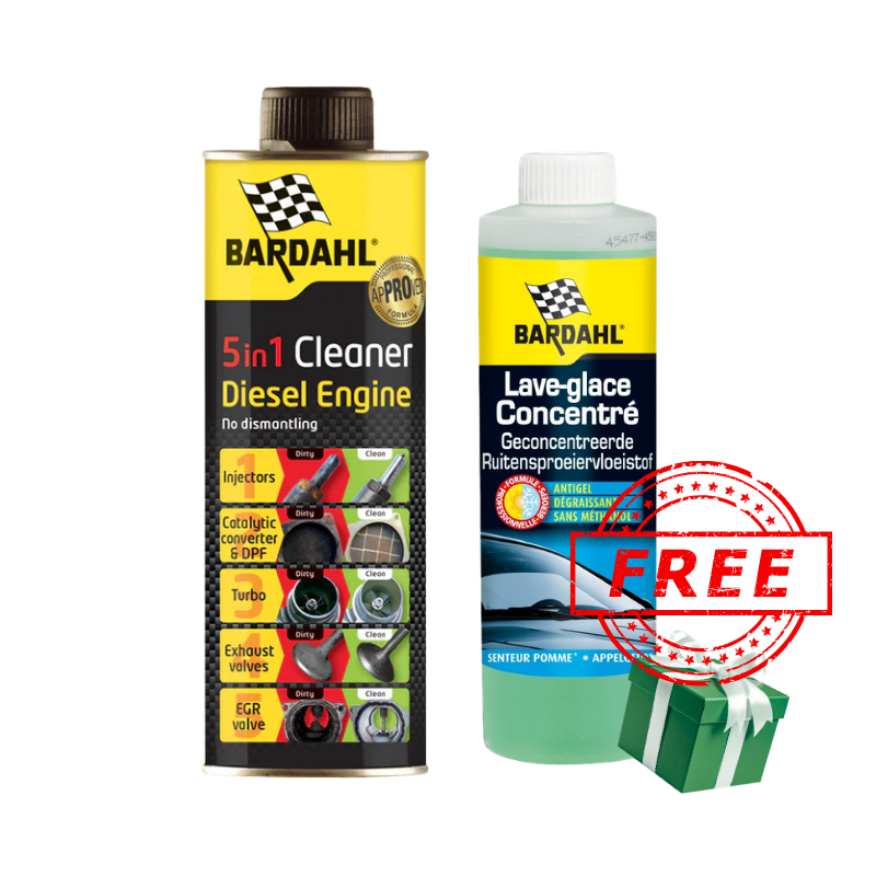 DECRASSANT 5 EN 1 DIESEL 500ml + LAVE-GLACE CONCENTRE OFFERT